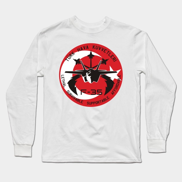 F35 Lightning II Long Sleeve T-Shirt by MBK